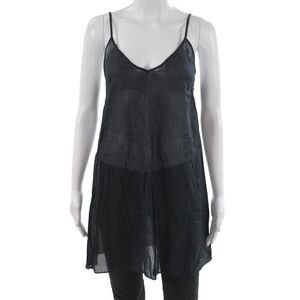 Marant Etoile Womens Slip Dress Black V Neck Sleeveless Cotton Size S